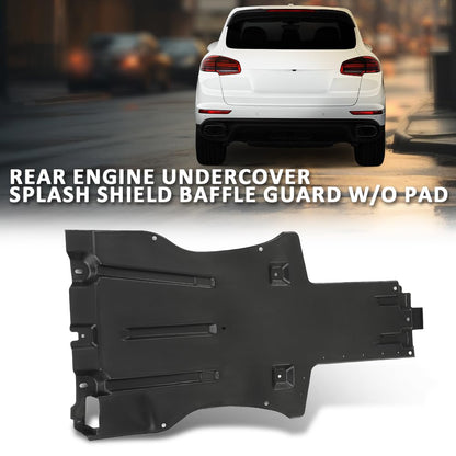 G-PLUS Rear Engine Undercover Splash Shield Baffle Guard W/O Pad, Compatible with Porsche Cayenne 2011-2018, 958-504-231-00, 95850423100, 958 504 231 00