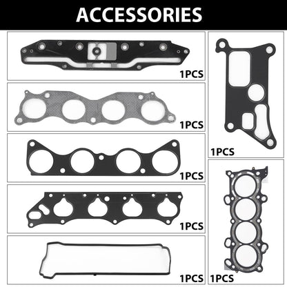 G-PLUS Head Gasket Set Bolts K24A4 Compatible with Honda Accord 2.4L 2003-2005/Fits Honda Element 2.4L 2003-2006 HS26243PT ES71333