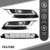G-PLUS Front Bumper Grille & Fog Lights & Fog Lamp Covers Set 5PCS, Compatible with Volkswagen CC 2013-2017, VW2592125, 3C8941700, 3C8 854 661