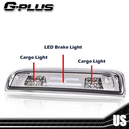 G-PLUS LED Third 3rd High Mount Stop Light X Brake Light Compatible with 2014-2020 GMC Sierra 1500 /Chevy Silverado 1500 2019 GMC Sierra 1500 Limited 23509162 20979071