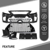 G-PLUS Front Bumper Set (Front Bumper, License Plate) Compatible with 2007-2009 LX LS460 to 18+ LS F-Sport Style 2Pcs