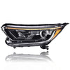 G-PLUS Headlights Assembly, Compatible with 2017 2018 2019 Honda CRV CR-V Left Bumper Headlamp, Clear Lens Black Housing Amber ReflectorBumper Headlamps,faros delanteros