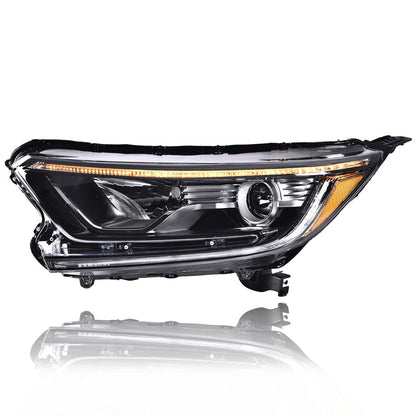 G-PLUS Headlights Assembly, Compatible with 2017 2018 2019 Honda CRV CR-V Left Bumper Headlamp, Clear Lens Black Housing Amber ReflectorBumper Headlamps,faros delanteros