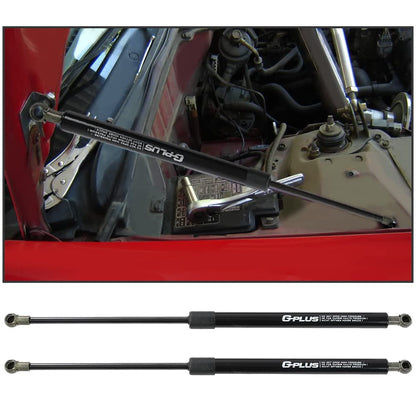 G-PLUS Racing Bonnet Hood Lift Gas Strut Shock Compatible with Honda Civic EG EK EJ EH 1992-2000 Hood Panel Bonnet Gas Struts Black