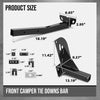 G-PLUS Front Camper Tie Downs Bar Compatible with Ford F250 F350 F450 Super Duty 2011-2016 8 Feet Bed Length Black