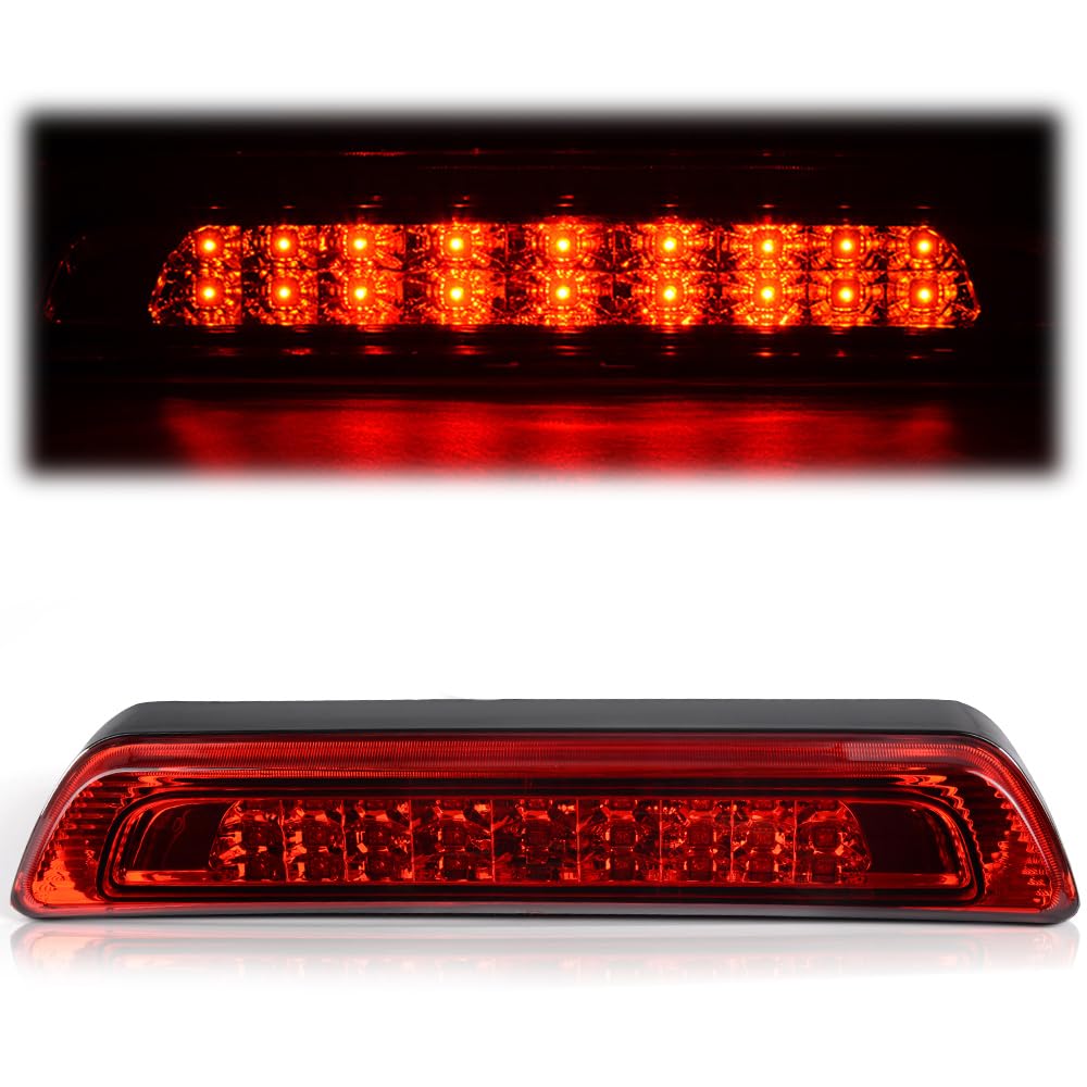 G-PLUS LED 3RD Third Brake Light Compatible with Toyota Tundra V8 2007-2016 High Mount Brake Light Red Lens Clear Bottoms