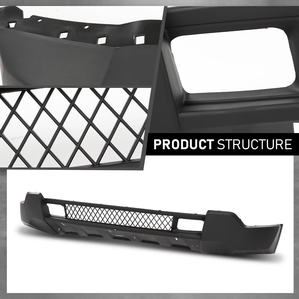 G-PLUS Front Lower Bumper Cover, Compatible with Jeep Grand Cherokee 2011-2013, For Models Without Adaptive Speed Control 68078270AB, CH1095118