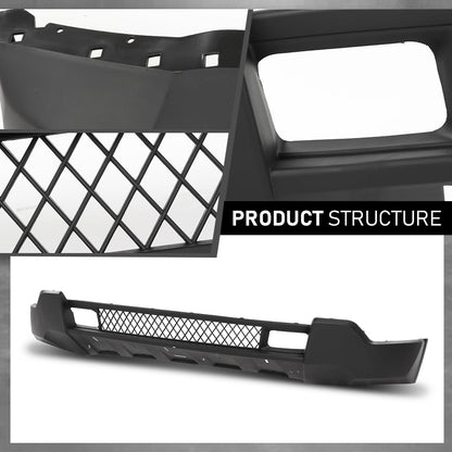 G-PLUS Front Lower Bumper Cover, Compatible with Jeep Grand Cherokee 2011-2013, For Models Without Adaptive Speed Control 68078270AB, CH1095118