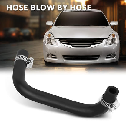 G-PLUS PCV Hose Blow By Hose w/Clamps Compatible with Nissan Altima 2.5L Engine 2007-2012 11823-JA00A, 11823JA00A Black Rubber