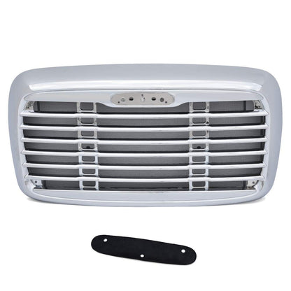 Compatible For Freightliner Columbia 2000-2008 Chrome Triple Plated Front Hood Radiator Grill Grille With Bug Screen Replaces A1715251002 A1715251003