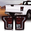 G-PLUS Rear Tail Lights Compatible with Ford F150 2015 2016 2017 Taillamps Brakelights w/bulb Luces Traseras Smoke lens FO2800239C FO2801239C Left and Right Side Rear Brake Lamps Assembly