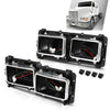 G-PLUS Headlight Housing Base Compatible with Freightliner FLD 112 120 Truck 1989-2003 Black 2Pcs A0615605002, A0615605003