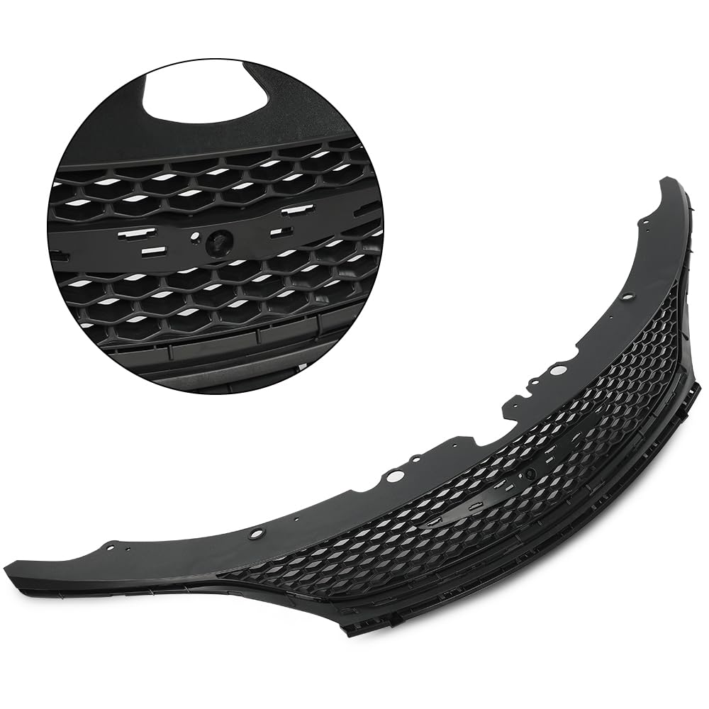 G-PLUS Front Upper Bumper Grill Assembly Compatible with 2015-2017 200 V6 Models Only (Not Fit 4 Cylinder Models) 68103934AC, CH1200385 Chrome Trim Grille