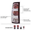 G-PLUS Tail Lights w/Bulbs & Wiring Harness Compatible with 2007-2014 Chevy Silverado 1500 2500 3500 2007-2009 GMC Sierra 3500 HD Taillights Taillamps Brakelights Luces Traseras Faros TraserosAssembly