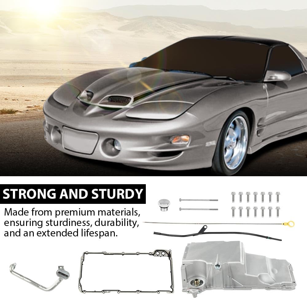 G-PLUS Engine Oil Pan Kit Compatible with Pontiac Firebird Chevy Camaro 1998-2002, Fit for F-Body Low Profile Oil Pan Kit,Fit all GM LS-Series Engines