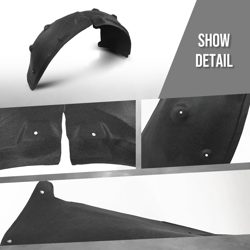 G-PLUS Rear Right Inner Fender Wheel Liner Splash Guard Shield Compatible with Tesla Model X 2016-2020 1034248-00-I, 103424800I Black