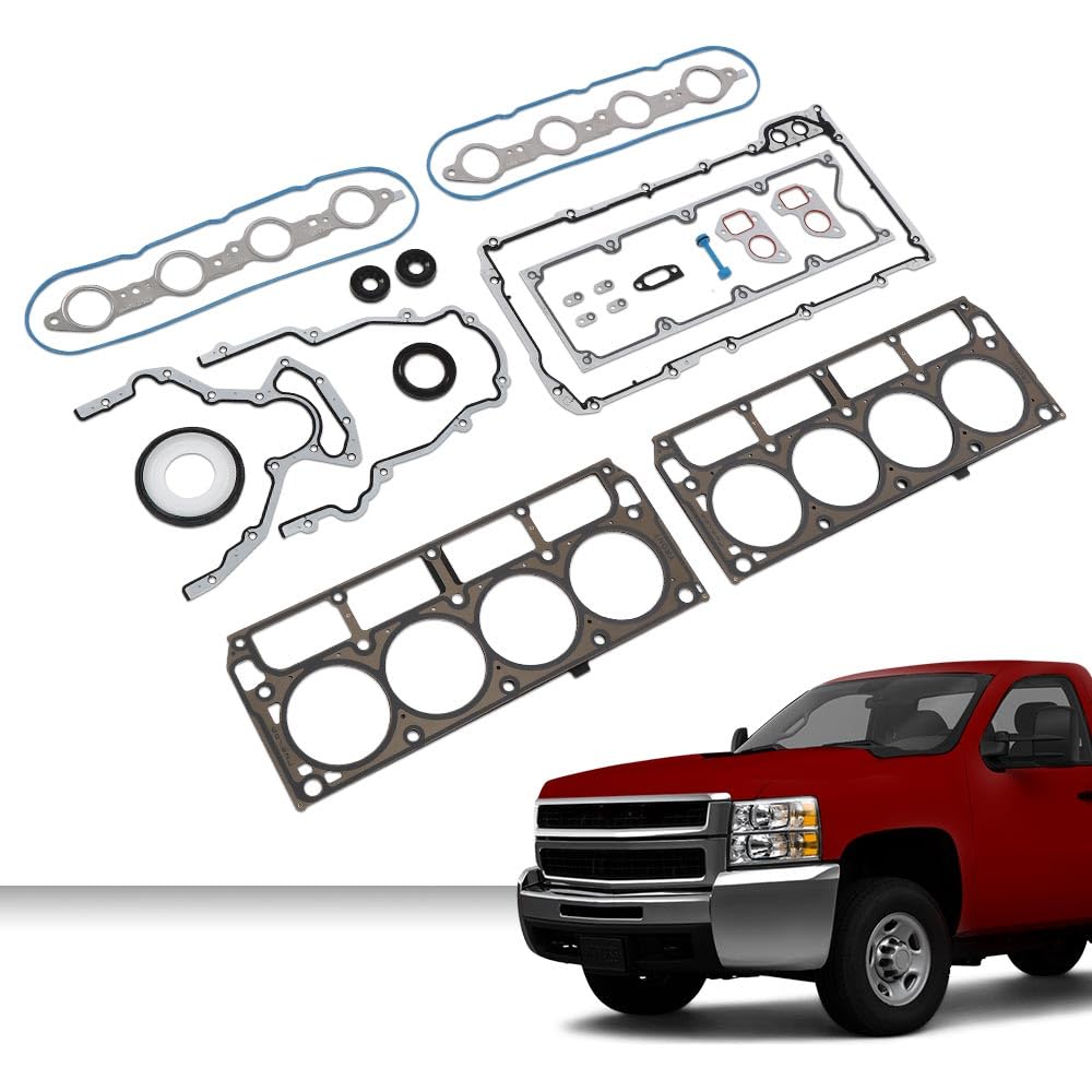 G-PLUS GEN 3 LS Gasket Set/Kit& LS9 Head Gaskets Compatible with GM Chevy LS1 LS6 LQ4 LQ9 4.8L 5.3L 5.7L 6.0L 12558178, BTR73450, 12617944, 12612350