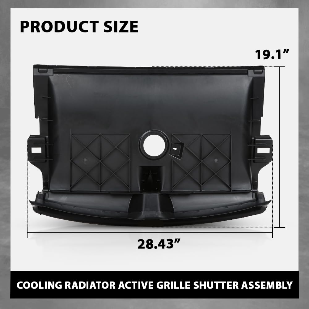 G-PLUS Cooling Radiator Active Grille Shutter Assembly w/o Motor/Actuator/Controller Compatible with Tesla Model 3 2021-2023