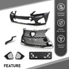 G-PLUS Front Bumper Set 6Pcs Compatible with 2013-2015 LX GS GS350 GS450 Conversion to 16+ GS F, (1 Front Bumper+1 Center Grille+2 Fog Lamp Frame+ 1 License Plate + 1 Small Bracket))