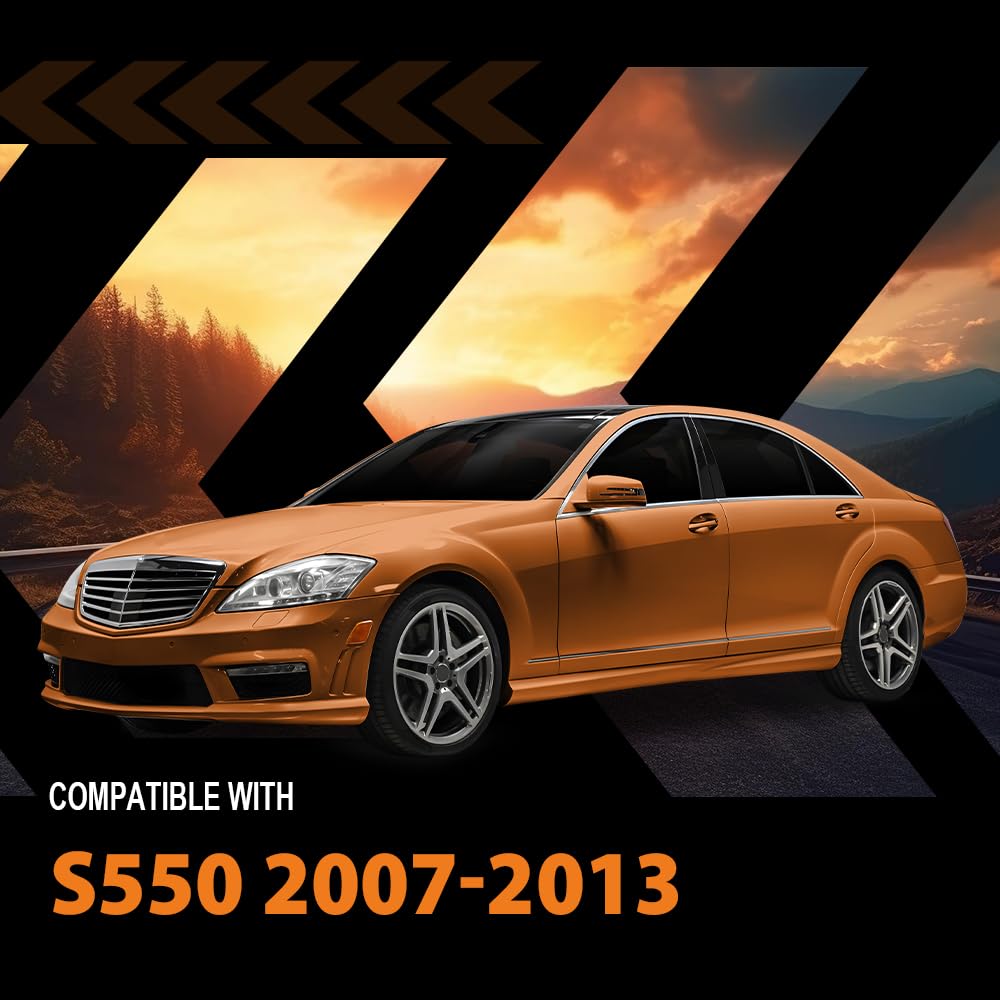 G-PLUS Front Left Side Door Molding & Beltline Trim Compatible with Benz S65 AMG Base 2007-2013 | OE Replacement 2216904180 | Direct Fit | Fade & Peel Resistant