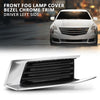 G-PLUS Fog Light Cover Bezel Trim Front Left Side Compatible with Cadillac XTS 2018-2019 Chrome Black