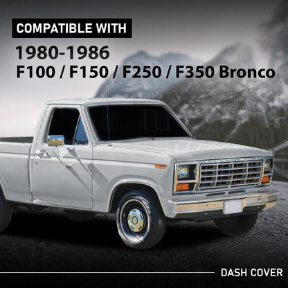 G-PLUS Dash Cover Compatible with Ford F100 F150 F250 F350 Bronco 1980-1986 12108LGR Light Gray