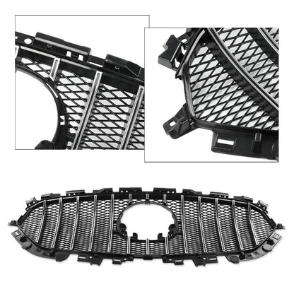 G-PLUS Front Upper Grille Grill Vent Trim Bar Compatible with Mazda CX-5 CX5 2017 2018 2019 2020 2021 ABS Black Mesh