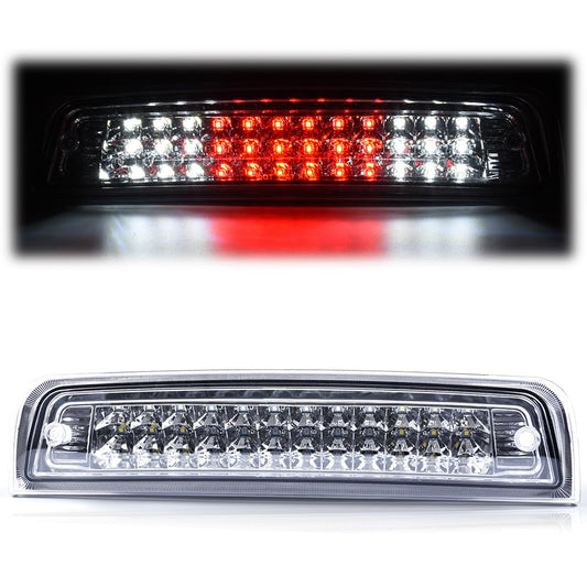 G-PLUS LED 3rd Third Brake Light Compatible with Dodge Ram 1500 2009-2017, Fit Dodge Ram 2500 3500 2010-2017 3rd High Mount Stop Lamp, Clear Lens Chrome Housing