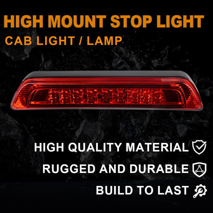 G-PLUS LED 3RD Third Brake Light Compatible with Toyota Tundra V8 2007-2016 High Mount Brake Light Red Lens Clear Bottoms