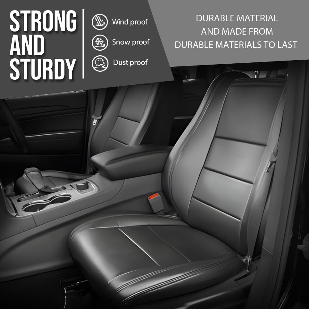 G-PLUS Full Seat Covers Set Compatible with Jeep Grand Cherokee 4 Door 2011-2019 Black