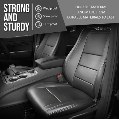 G-PLUS Full Seat Covers Set Compatible with Jeep Grand Cherokee 4 Door 2011-2019 Black