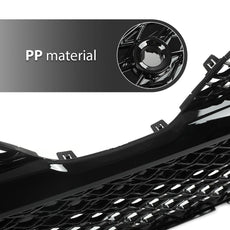 G-PLUS Front Bumper Grille for Toyota Camry SE XSE 2018-2020 Glossy Black Side View