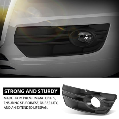 G-PLUS Pair Front Bumper Fog Light Covers Grille Bezels, Compatible with Audi Q5 Base 2009-2011/ Q5 Premium, Premium Plus, Prestige 2009-2012, Left Driver & Right Passenger Side 2PC, AU1038108