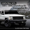 G-PLUS Dash Bezel Radio Surround Trim Compatible with Jeep Cherokee XJ 1984-1996 with Hole Silver