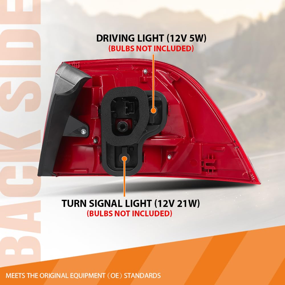 G-PLUS LED Tail Light Left Side Compatible with VW Touareg 2013 2014 2015 2016 7P6945207A, VW2804122, 7P6945207 Red