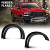 G-PLUS Fender Flares Compatible with Dodge Ram 1500 2009-2018 Not Fit R/T Models Injection Front Wheel Cover Protector Wheel Opening Molding Arch Trim 68054338AB, 68054339AB 4PCS Black