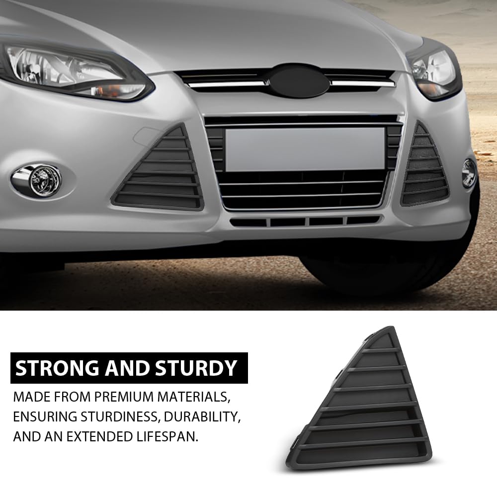 G-PLUS Front Right Bumper Grille Grill, Compatible with Ford Focus (submodel: S, SE) 2012-2014, Passenger Side, CP9Z17K946B, FO1039114