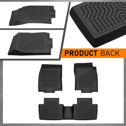 G-PLUS Floor Mats 3Pcs Compatible with Nissan Rogue 2014-2020 (No Rogue Sport or Select Models) All Weather Protection TPE Floor Liners 3 Piece Black,1st & 2nd Row