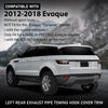G-PLUS Left Rear Exhaust Pipe Towing Hook Cover Trim Compatible with Range Rover Evoque 2012-2018 Without Sport Type