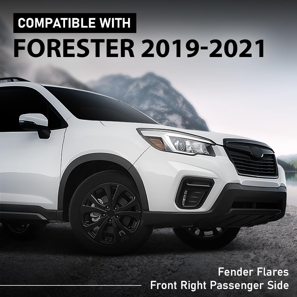 G-PLUS Front Right Fender Flare Compatible with Subaru Forester 2019 2020 2021 Wheel Arch Molding 91112SJ200, SU1291102