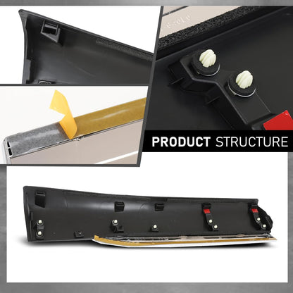 G-PLUS Door Molding Passenger Side Right Rear Lower Compatible with LX RX350 RX450h (submodel: Base, F Sport, Sportdesign) 2010-2015 75075-0E010, 75075 0E010, 750750E010, LX1505102 Chrome Black