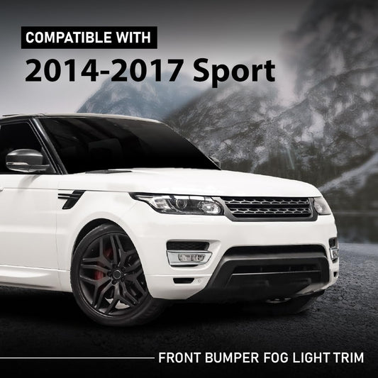 G-PLUS Front Right&Left Bumper Fog Light Trim Pair Compatible with Land Rover Range Rover Sport 2014-2017