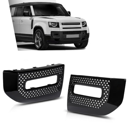G-PLUS Front Fog Light Lamp Cover Left and Right Pair Compatible with Land Rover Defender 90 110 130 2020-2023