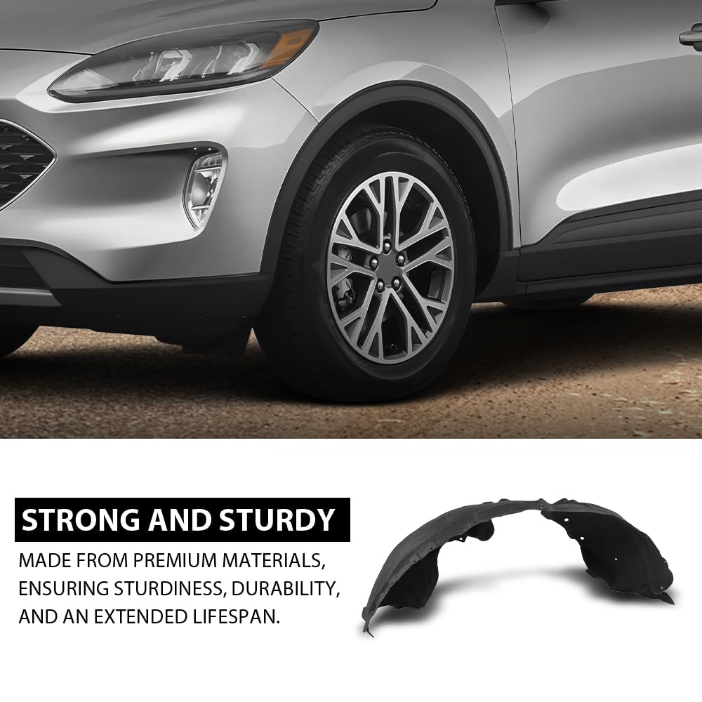 G-PLUS Front Left Fender Liner Inner, Compatible with Ford Escape SE Sport Hybrid 2020/ Ford Escape 2020-2021, Driver Side, LJ6Z16103F, FO1248205