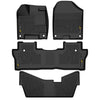G-PLUS TPE Floor Liners, Compatible with Honda Pilot Sedan & Hatchback Coupe 8 Passenger Models 2016-2022, 1st & 2nd & 3rd Row Cargo Liner Accessories, 4PCS Black