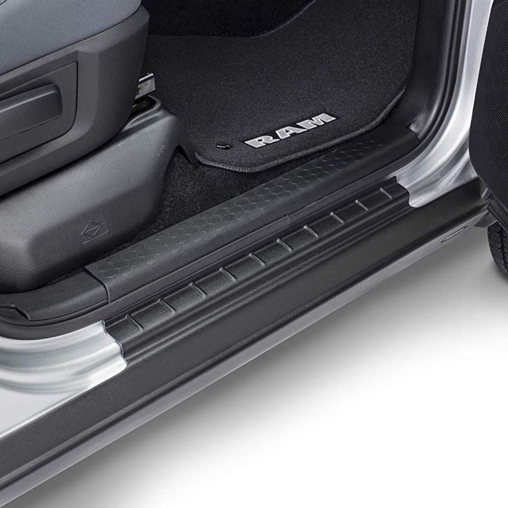G-PLUS Trail Armor Rocker Panel Cover Guard Sill Trim Compatible With Chevy Silverado/Fit GMC Sierra Crew Cab 2001 2002 2003 2004 2005 2006 Matte Black Textured Finish L2214067 14067