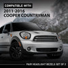 G-PLUS Headlight Bezels Set Compatible with 2011-2016 Mini Cooper Countryman Driver & Passenger Side Left&Right 51139812899, 51139812900, MC2506102, MC2507102 Glossy Black