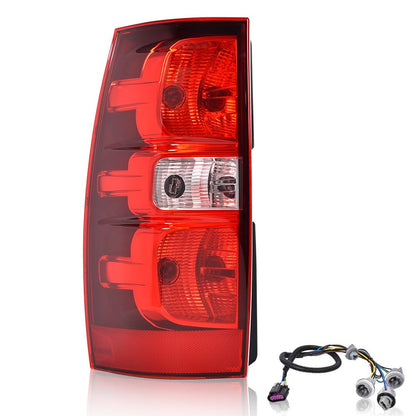 G-PLUS Tail Lights Brake Lamps w/Harness Compatible with Chevy Suburban 1500 2007-2014/Fits Chevy Suburban 2500 LTZ 2007, Left Side Luces Traseras Rear Brake Lamps Assembly Faros Traseros