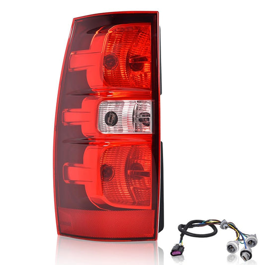 G-PLUS Tail Lights Brake Lamps w/Harness Compatible with Chevy Suburban 1500 2007-2014/Fits Chevy Suburban 2500 LTZ 2007, Left Side Luces Traseras Rear Brake Lamps Assembly Faros Traseros