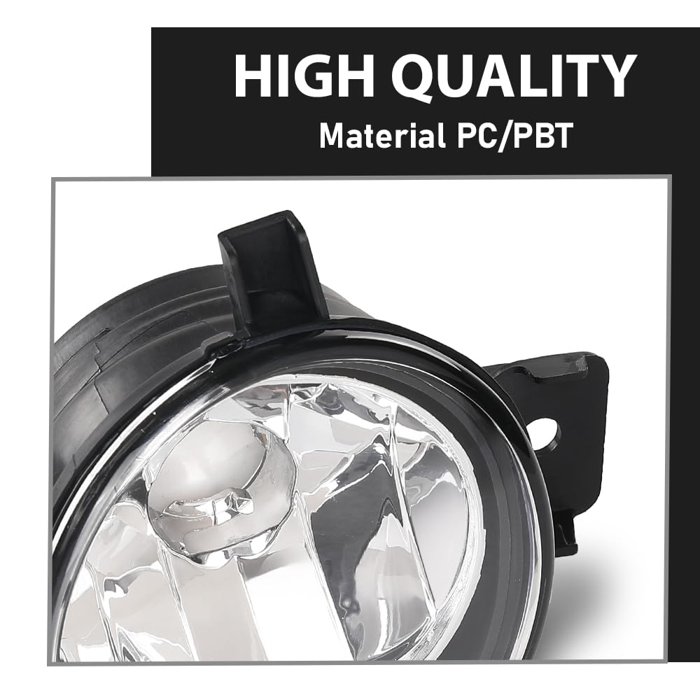 G-PLUS Front Right Fog Light Lamps Assembly Without Bulb, Compatible with BMW X5 E70 2011-2013, Passenger Side, 63177224644, 63 17 7 224 644